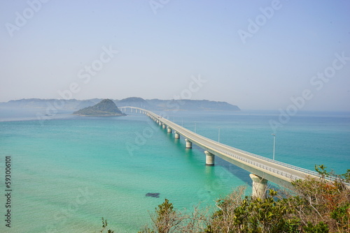 Tsunoshima Ohashi Bridge in Yamaguchi  Japan -                               