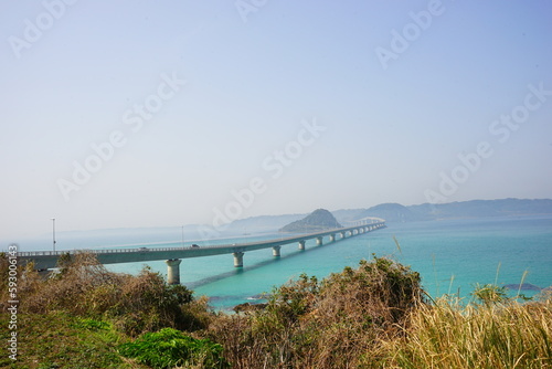 Tsunoshima Ohashi Bridge in Yamaguchi  Japan -                               