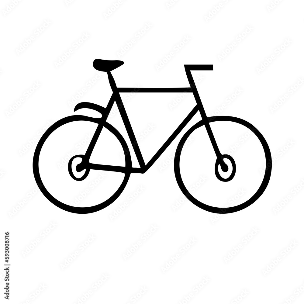 bicycle icon on white background