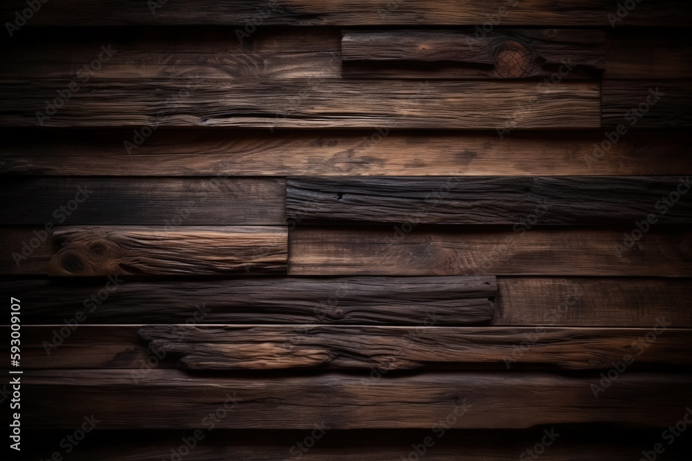 Wooden wall background or texture. Dark brown wooden planks. Wooden wall background or texture. Dark brown wooden planks.