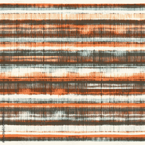Beige, Brown and Gray Watercolor -Dyed Effect Brushed Textured Striped Pattern