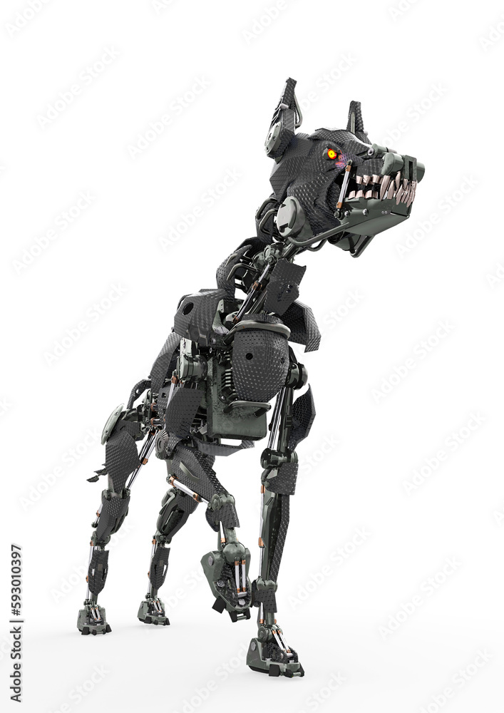 cyber dog is in alert pose cyber dog is in alert pose