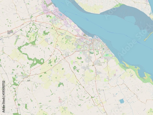North East Lincolnshire, England - Great Britain. OSM. No legend photo
