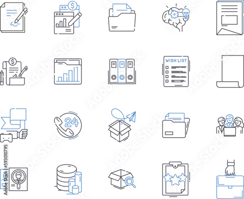 Agile management outline icons collection. Agile, Management, Scrum, Adaptive, Iterative, Kanban, Collaborative vector and illustration concept set. Incremental, Team, Sprint linear signs