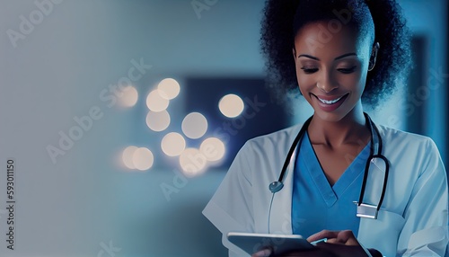 smiling woman medicine doctor photo
