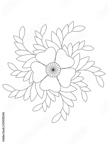 Flower mandala illustration. Oriental pattern  vintage decorative elements. Mandala Coloring Pages. Mandala Coloring Book. Seamless vector 