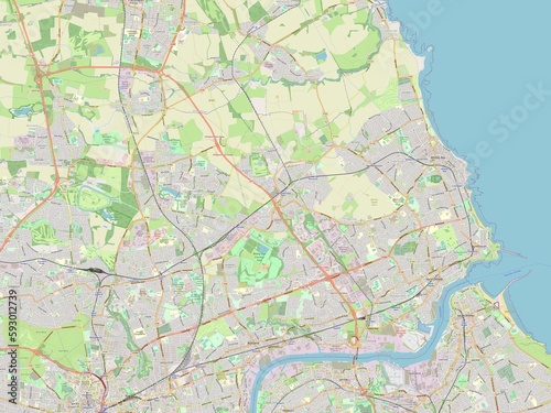 Obraz na płótnie North Tyneside, England - Great Britain. OSM. No legend w salonie
