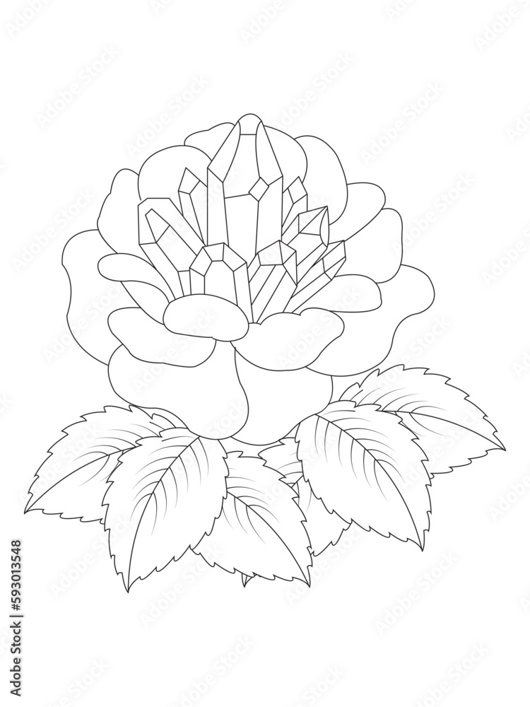  floral drawing. Art therapy coloring pages.Vector illustration Floral Mandala Coloring Pages, Flower Mandala Coloring Page,
