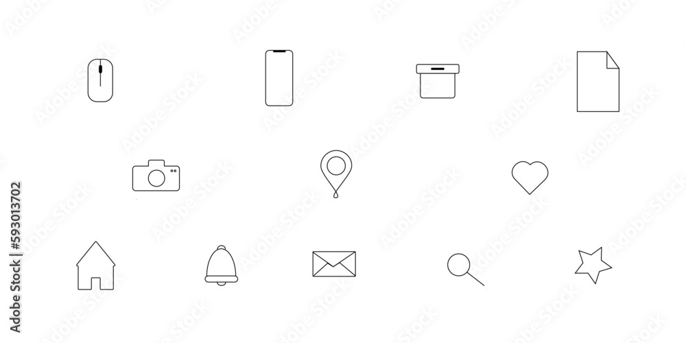 set of icons for web
