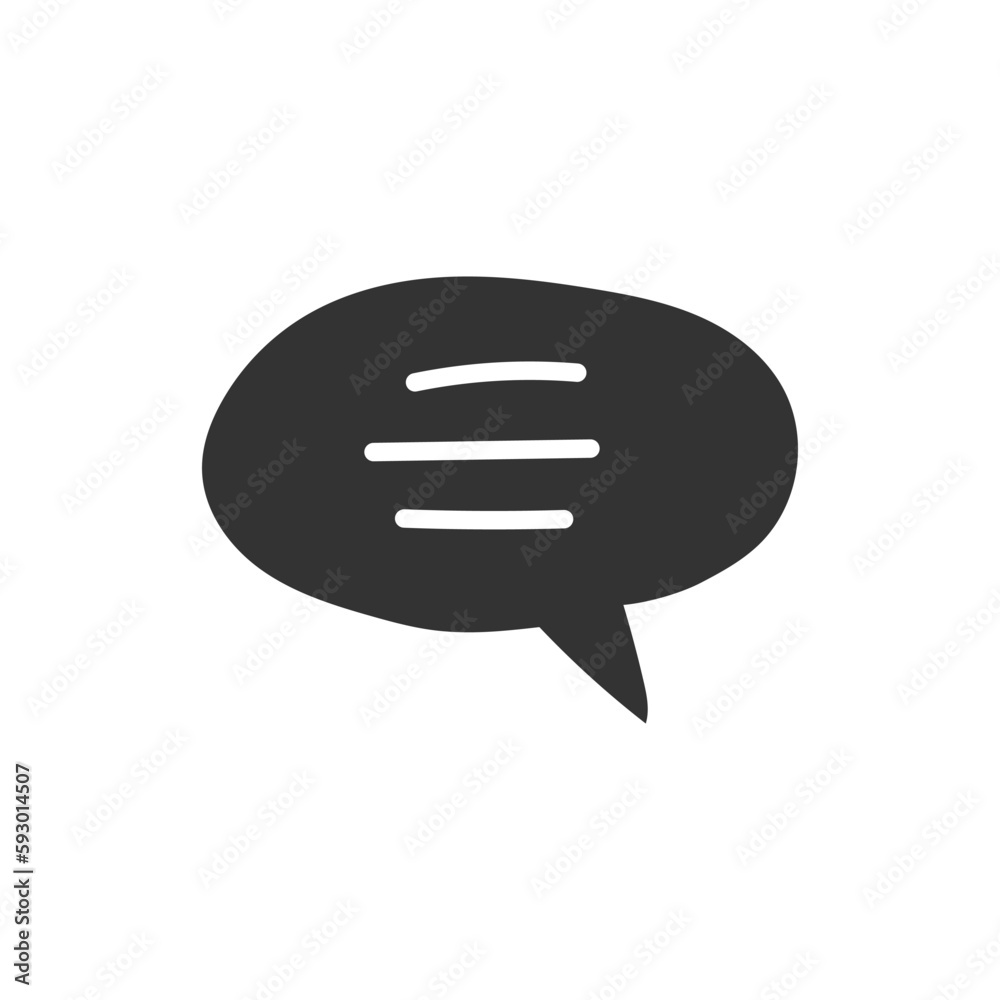 Hand drawn bubble chat vector icon. Chat flat sign design. SMS chat symbol pictogram. Hand drawn chat message icon. UX UI icon Hand drawn bubble chat vector icon. Chat flat sign design. SMS chat symbol pictogram. Hand drawn chat message icon. UX UI icon