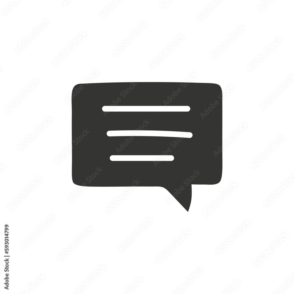 Hand drawn bubble chat vector icon. Chat flat sign design. SMS chat symbol pictogram. Hand drawn chat message icon. UX UI icon Hand drawn bubble chat vector icon. Chat flat sign design. SMS chat symbol pictogram. Hand drawn chat message icon. UX UI icon