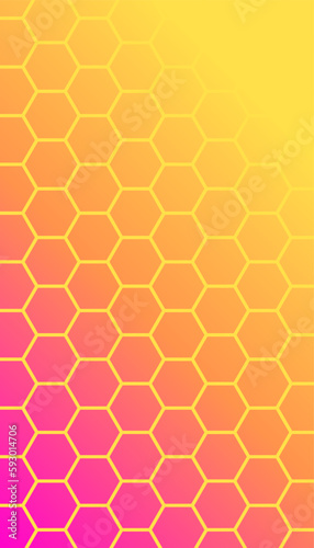 Abstract art background vector with bee honeycomb colored. Color wallpaper.