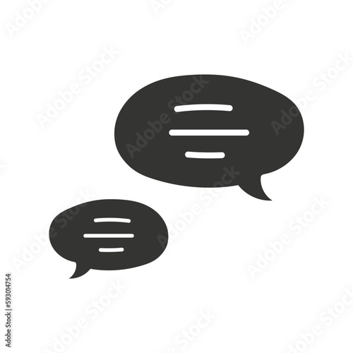 Hand drawn bubble chat vector icon. Chat flat sign design. SMS chat symbol pictogram. Hand drawn chat message icon. UX UI icon