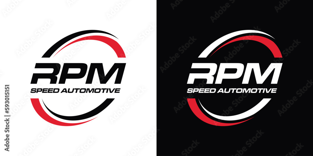 Speed rpm logo design for automotive company