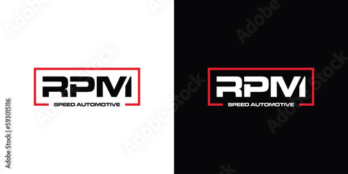 Speed rpm logo design for automotive company