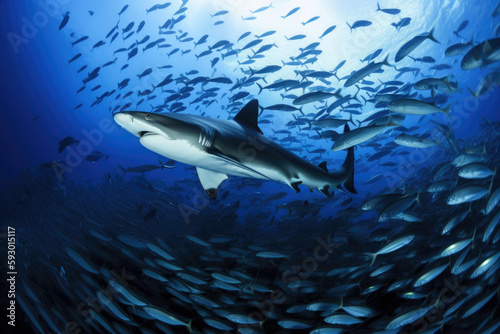 Shark underwater sealife Generative AI