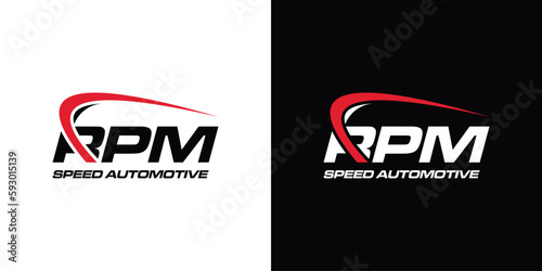 Speed rpm logo design for automotive company