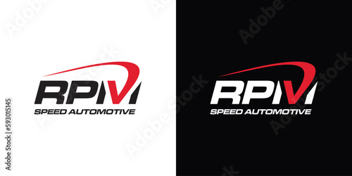 Speed rpm logo design for automotive company