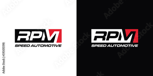 Speed rpm logo design for automotive company