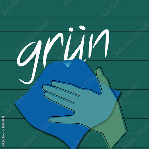 Tafelanschrift grün