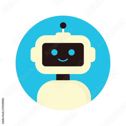Vector illustration of a chatbot. Chatbot cartoon character flat style. Support service, customer assistance