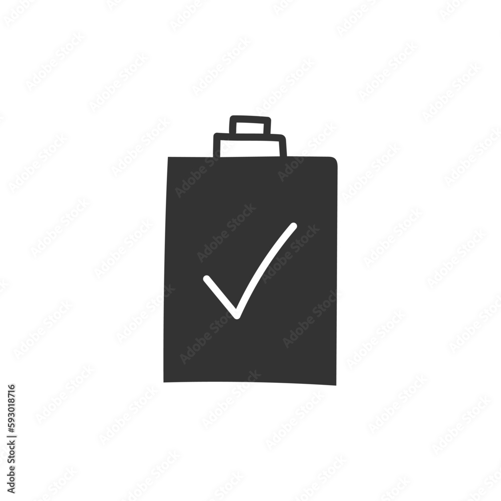 Hand drawn checkmark vector icon. Hand drawn tasks list check-mark done flat sign. Document checkmark symbol pictogram. UX UI icon Hand drawn checkmark vector icon. Hand drawn tasks list check-mark done flat sign. Document checkmark symbol pictogram. UX UI icon