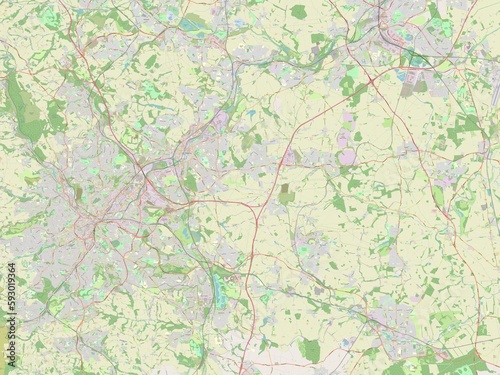 Wallpaper Mural Rotherham, England - Great Britain. OSM. No legend Torontodigital.ca