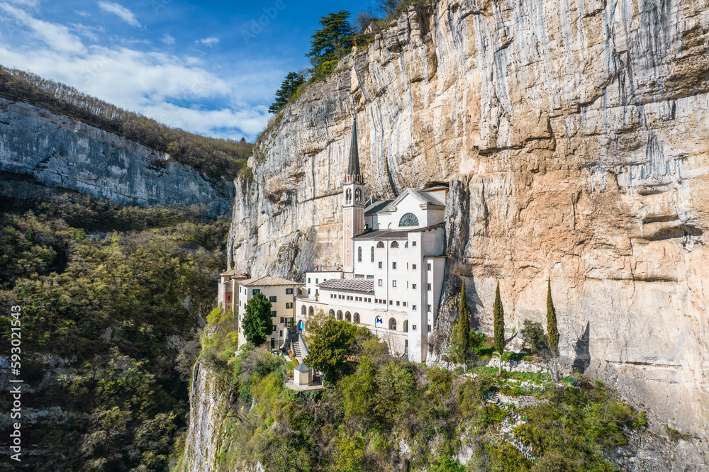 The Sanctuary of Madonna della Corona.
Italian Alps