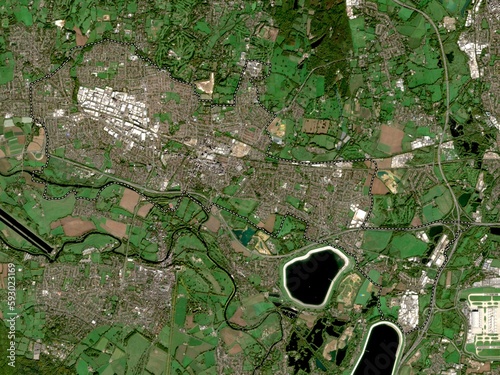 Slough, England - Great Britain. Low-res satellite. No legend photo