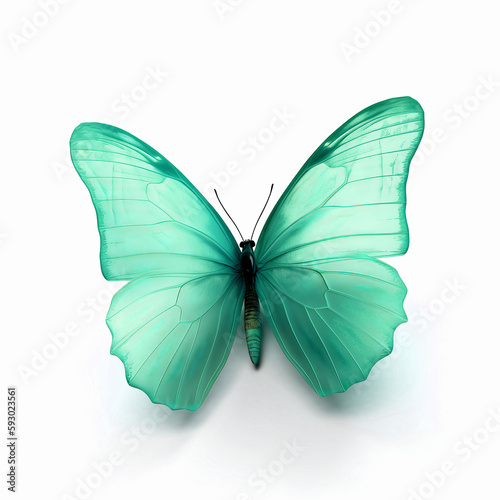 Green butterfly , isolated on white © Crazy Dark Queen