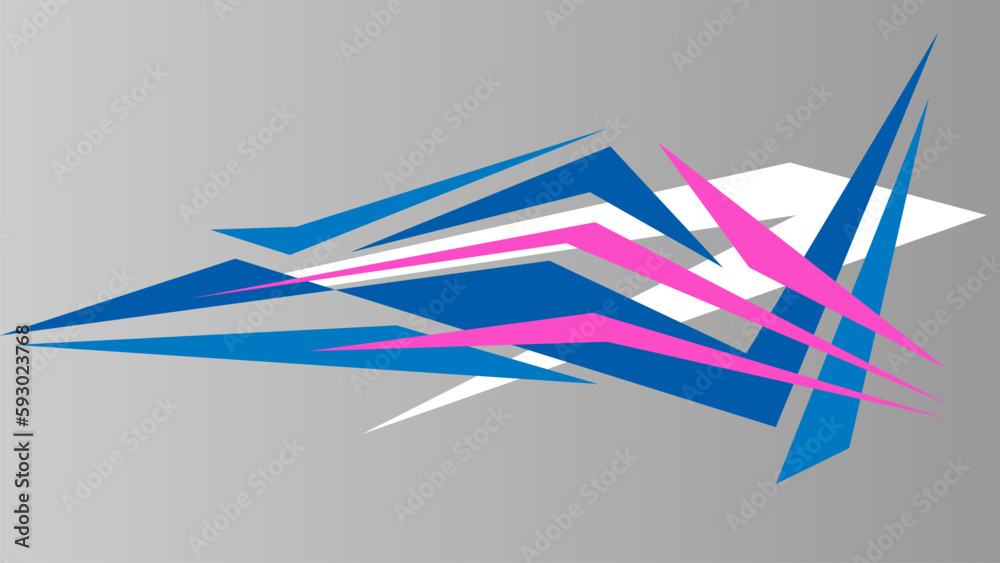 Automotive art geometric stripe sticker. Truck or car or vehicle abstract stripes. Sharp spear of triangle lines. Automotive art geometric stripe sticker. Truck or car or vehicle abstract stripes. Sharp spear of triangle lines.