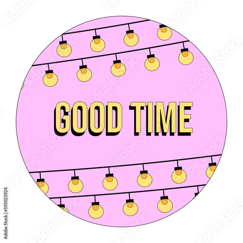 Illustration for sticker with 
