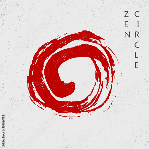 Zen red circle illustration