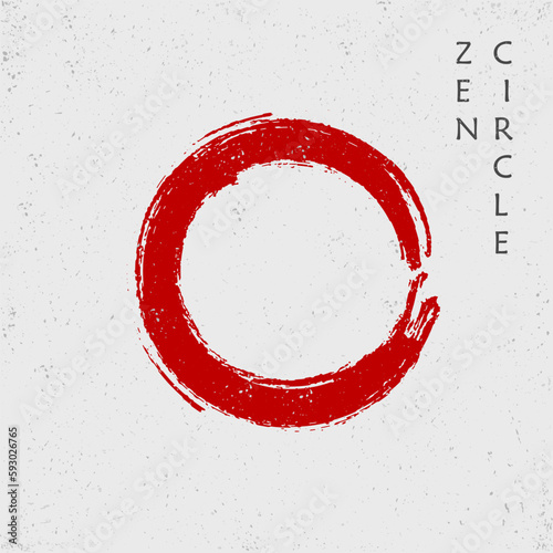 Zen red circle illustration