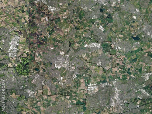 St Helens, England - Great Britain. High-res satellite. No legend photo