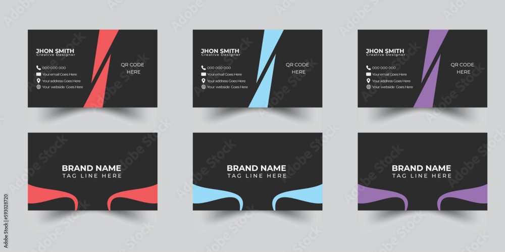 Business Card Creative and Clean Business Card creative business card Vector illustration Visiting card