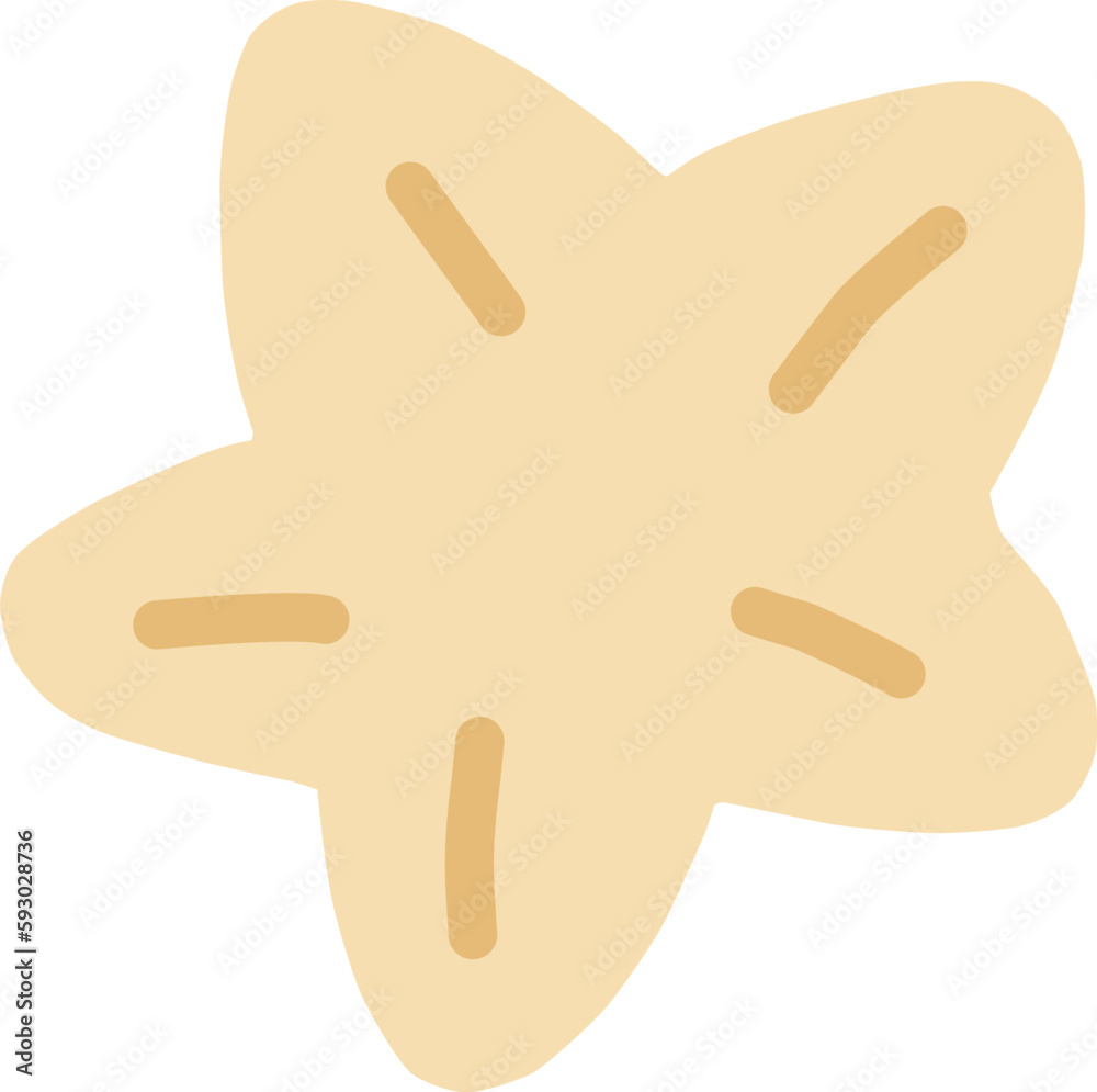 Obraz premium シンプルなヒトデの主線なしカラーイラスト