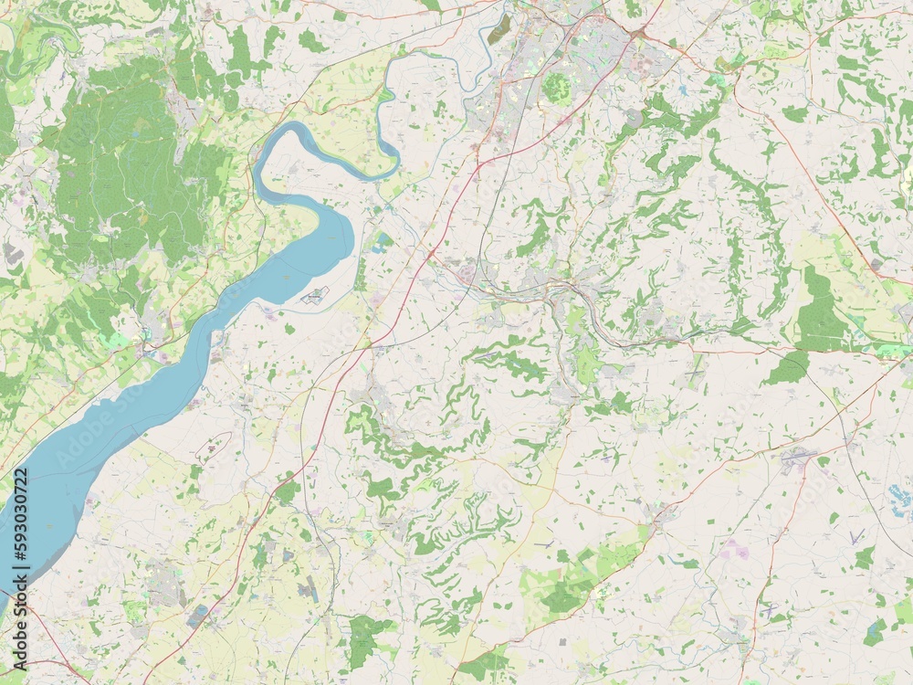 Fototapeta premium Stroud, England - Great Britain. OSM. No legend