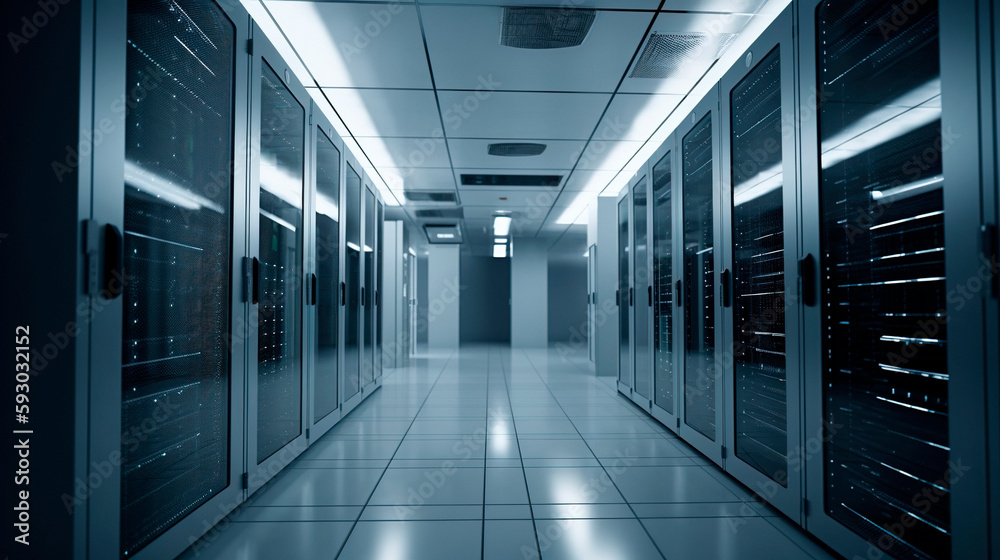 Server Racks Server Room Data Center. Cloud Computing, Artificial Intelligence, Database. Super Computer Technology. Generative ai Server Racks Server Room Data Center. Cloud Computing, Artificial Intelligence, Database. Super Computer Technology. Generative ai