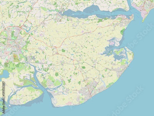 Tendring, England - Great Britain. OSM. No legend photo