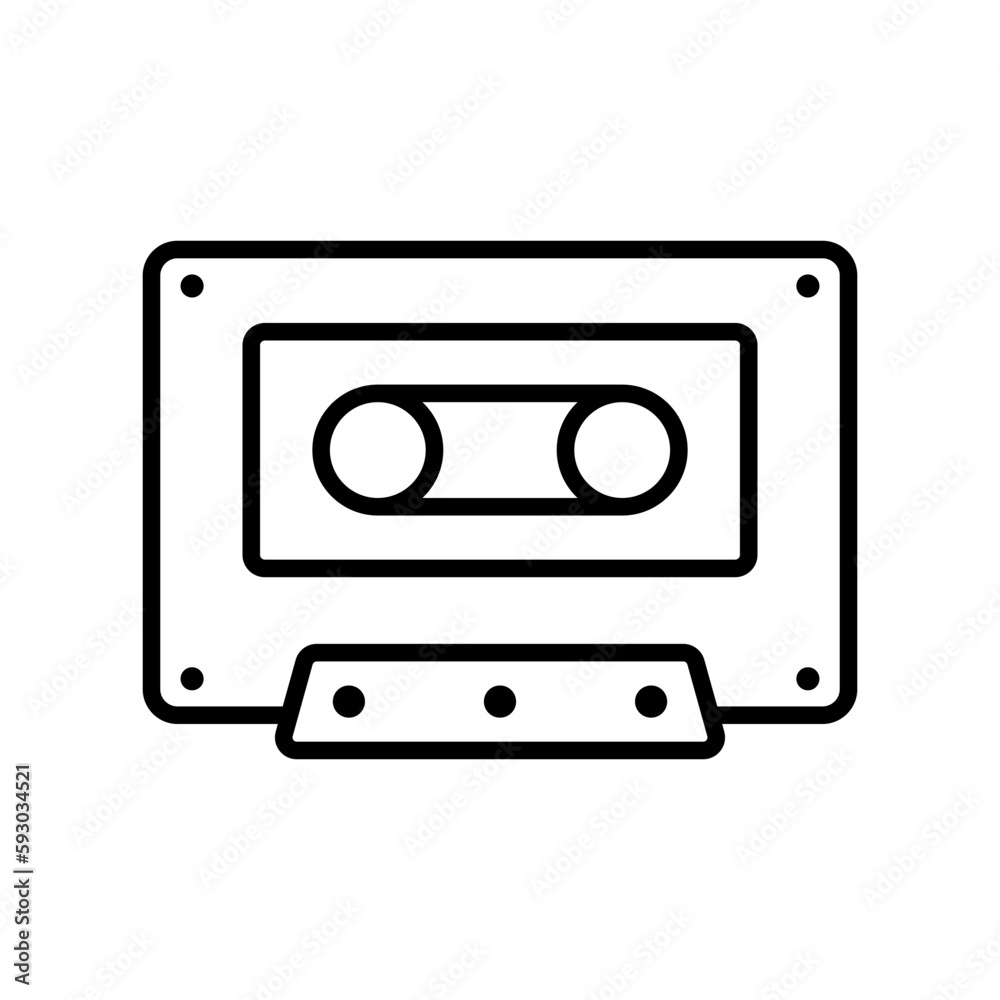 Cassette Tape icon vector design templates Cassette Tape icon vector design templates