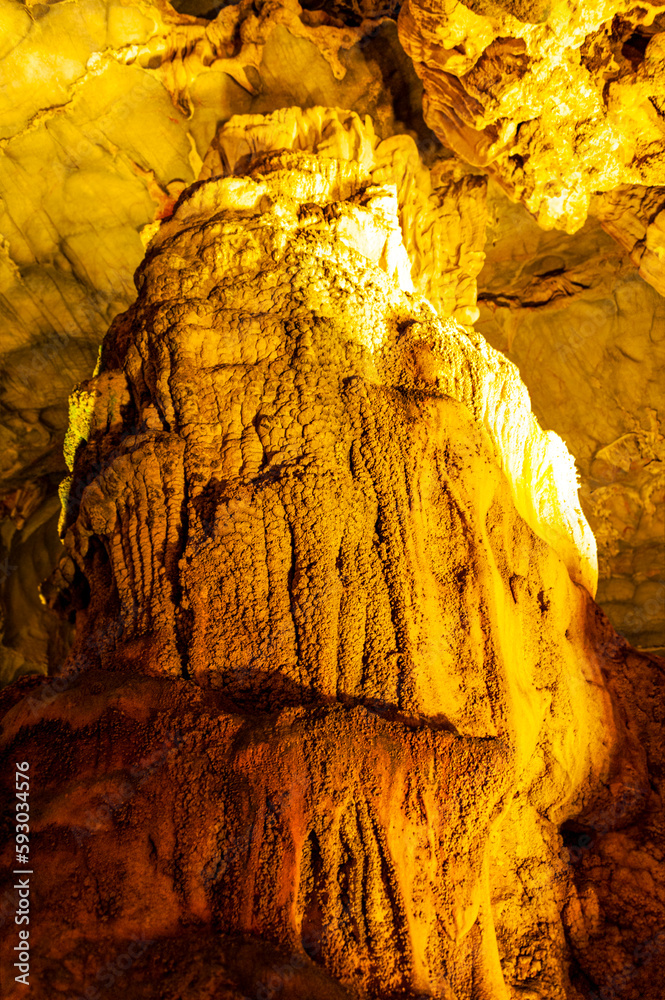 Inside of Dau Go Cave, one of most famous caves on Halong Bay in Vietnam Stock Photo Adobe Stock