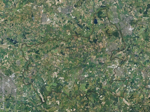 Vale of White Horse, England - Great Britain. High-res satellite. No legend photo