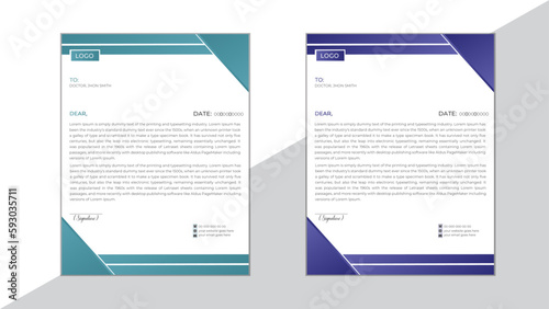 Modern Medical Doctor Healthcare letterhead Design Template. Corporate modern letterhead design Set. doctor letterhead. medical letterhead.