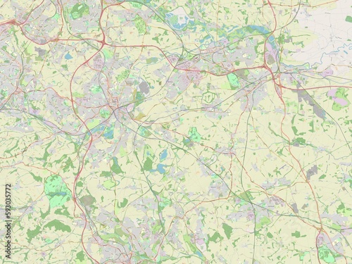 Wakefield, England - Great Britain. OSM. No legend