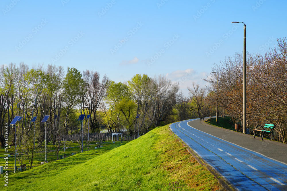 Spring view of Micalaca Park in Arad, Romania, Europe    