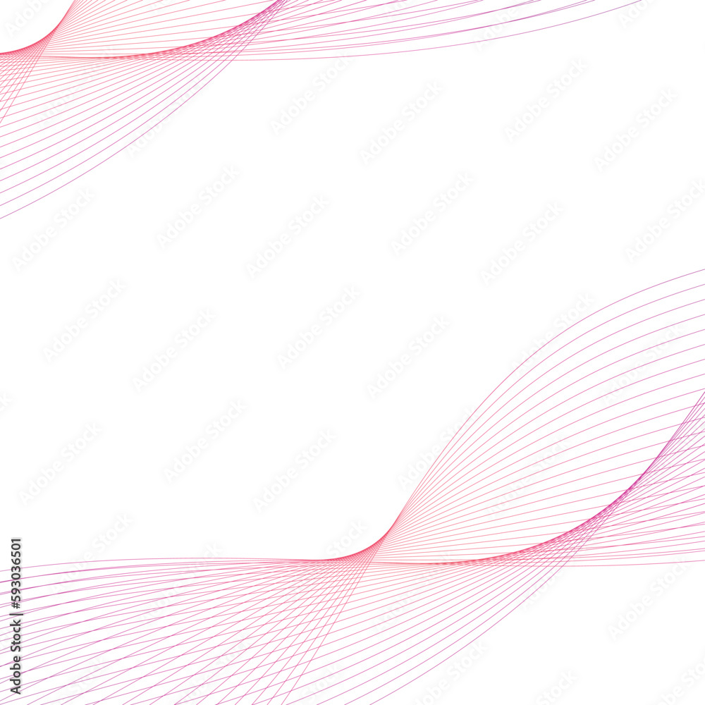 Fototapeta premium Wave of the many colored lines. Abstract wavy stripes on a white background isolated. Creative line art. Vector illustration EPS 10. Elegant abstract smooth swoosh speed gray wave modern background.