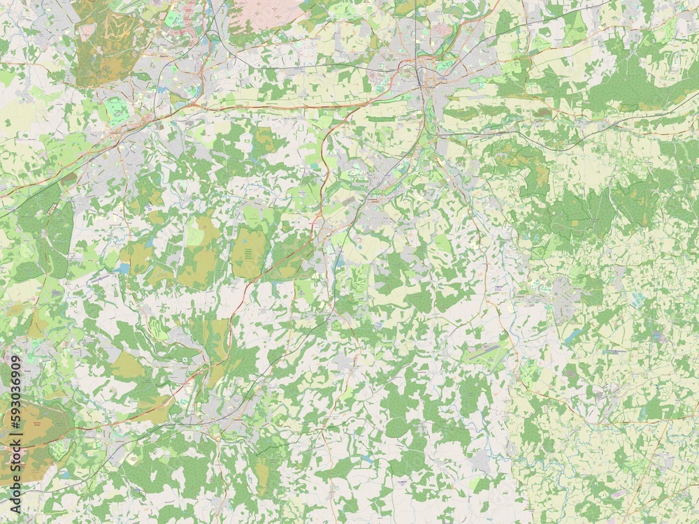 Naklejka premium Waverley, England - Great Britain. OSM. No legend