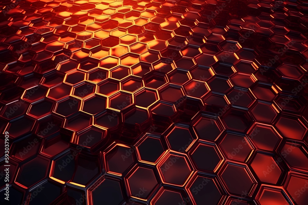 Abstract Background Hexagon Shape Hyper-Detailed. Created by Generative AI Abstract Background Hexagon Shape Hyper-Detailed. Created by Generative AI