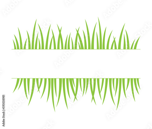 green grass illustration,  flat illustration of green grass, text frame in the form of grass, text illustration, frame in the form of grass, text design, nature
